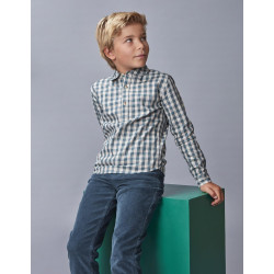 Camisa cuadros tapeta corta verde | Gocco