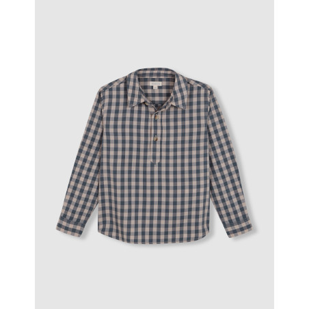 Camisa cuadros tapeta corta verde | Gocco