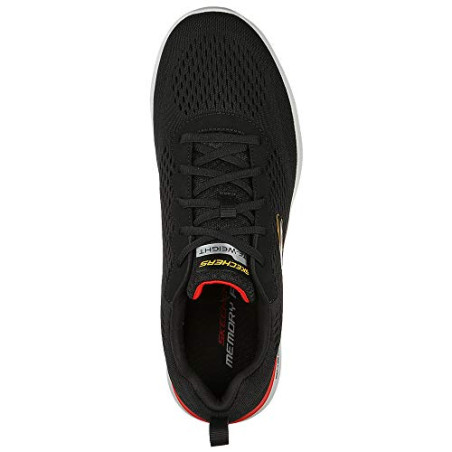 Skechers Skech-Air Dynamight Tuned Up, Zapatillas de Deporte Hombre, Black Engineered Mesh PU Gray Trim, 42 EU