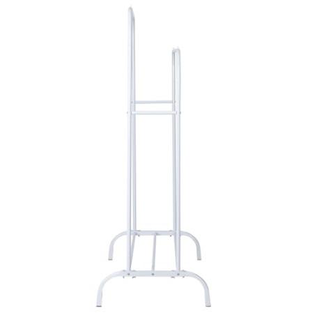 Perchero burro doble de metal con barras para colgar ropa y base inferior para zapatos o cajas | Estructura resistente, diseño 