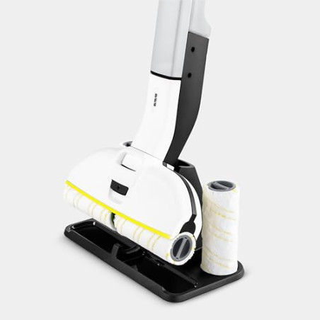 Kärcher Fregona eléctrica EWM 2, fregona sin cable con 2 rodillos giratorios de microfibra, duración de la batería: aprox. 2