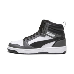PUMA Rebound V6, Zapatillas Unisex adulto, Puma White Puma Black For All Time Red, 42 EU
