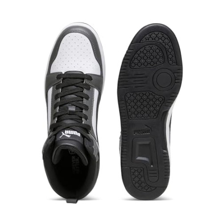 PUMA Rebound V6, Zapatillas Unisex adulto, Puma White Puma Black For All Time Red, 42 EU