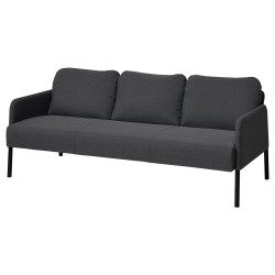 GLOSTAD sofá de 3 plazas, Knisa gris oscuro - IKEA