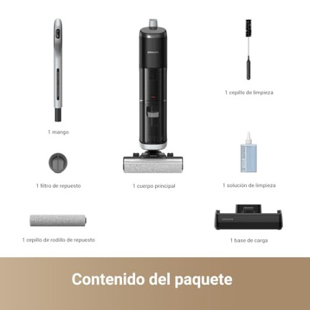 DREAME H14 Pro Aspiradora en Seco y Húmedo, Alcance de 180 Celsius, Autolimpieza a 60 Celsius, Secado en 5 min, Máxima Potenci