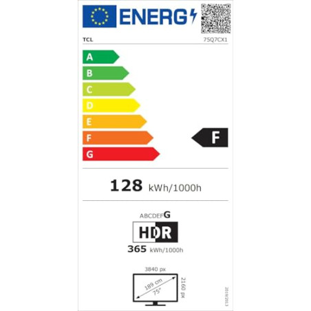 TCL 85Q8C, 85'' QD-Mini LED TV, 4K HDR Premium 5000, ZeroBorder™, Smart TV con Google TV (Dolby Vision IQ y Atmos, Panel Cryst