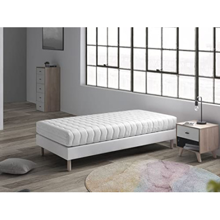 DORMISSIMO Colchon 90x200 Cama Infantil - Altura 18 CM ZAFIR MUELLES - Muelles ensacados, Antibacteriano y desenfundable, Ideal 