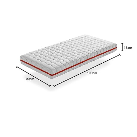 DORMISSIMO Colchon 90x200 Cama Infantil - Altura 18 CM ZAFIR MUELLES - Muelles ensacados, Antibacteriano y desenfundable, Ideal 