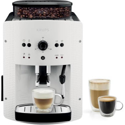 Krups Roma - Cafetera superautomática, molinillo cónico de metal, con selección e intensidad de café, Boquilla vapor, 2 boqu