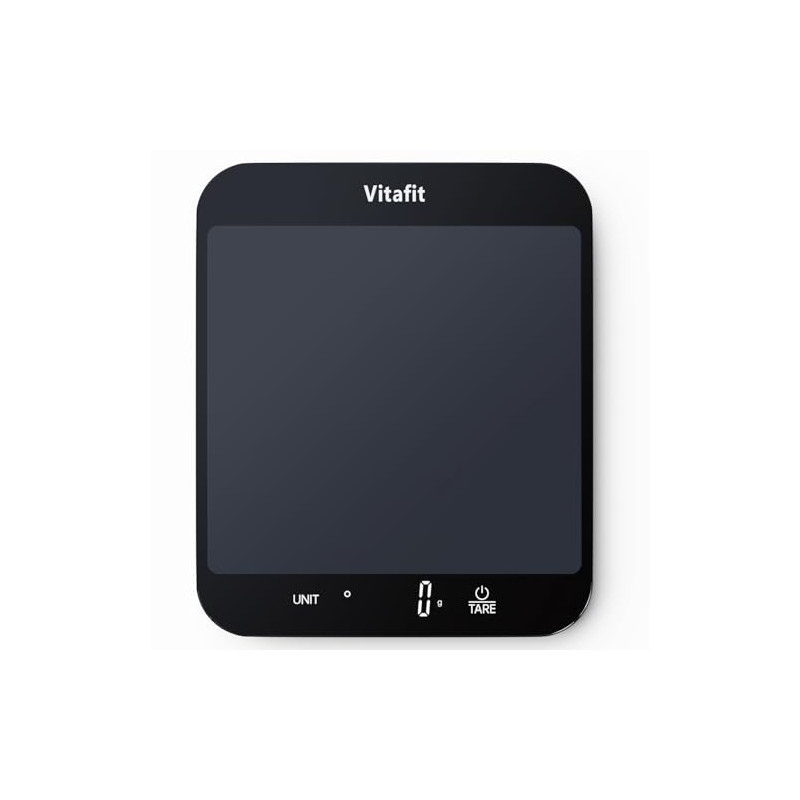 Vitafit Báscula digital de cocina de 15 kg, Balanza Cocina de graduación precisa de 1g, Peso Cocina con Pantalla LED, Multifun