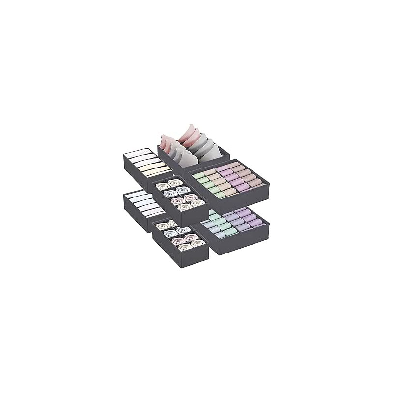 Juego de 8 Organizadores para Cajone de Ropa Interior,Organizador Armario Ropa,cajas organizadoras cajones,Plegable Cajas de Alm