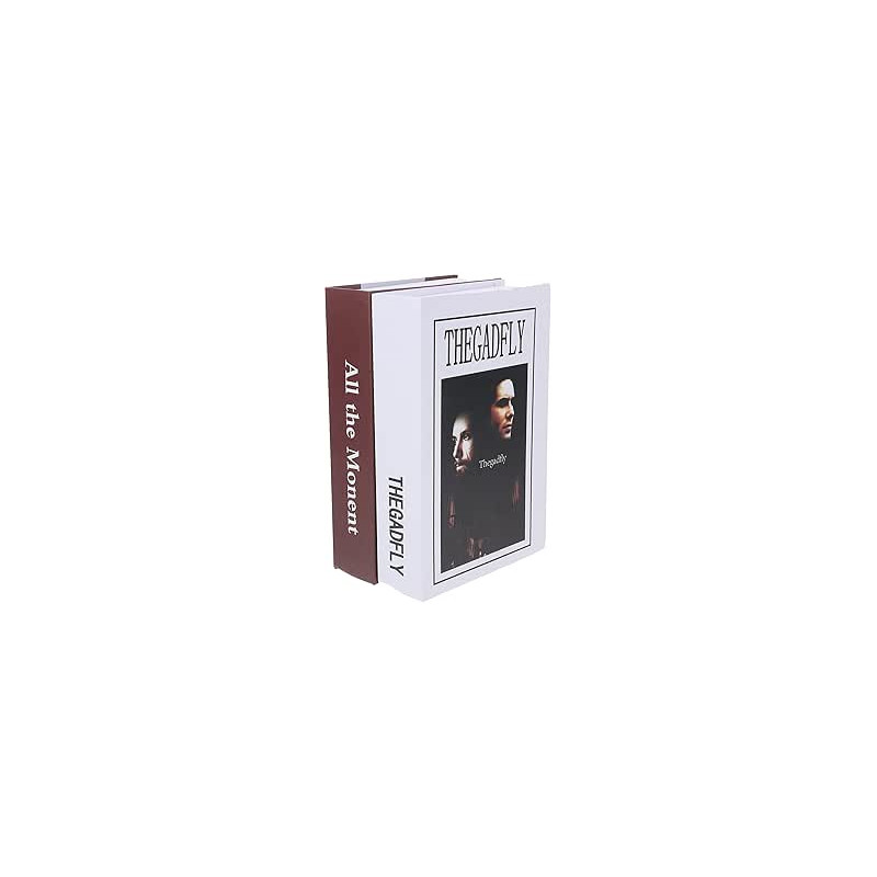 Toyvian 2 Libros Decorativos de Simulación 22-26 CM Material Cartón Diseño Elegante y Creativo Adorno para Decoración del Ho