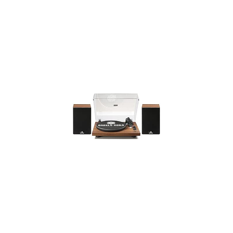 Tocadiscos de Vinilo, ANGELS HORN Reproductor de Vinilos Bluetooth HiFi con Altavoces Estéreo, Giradiscos con Preamplificador I