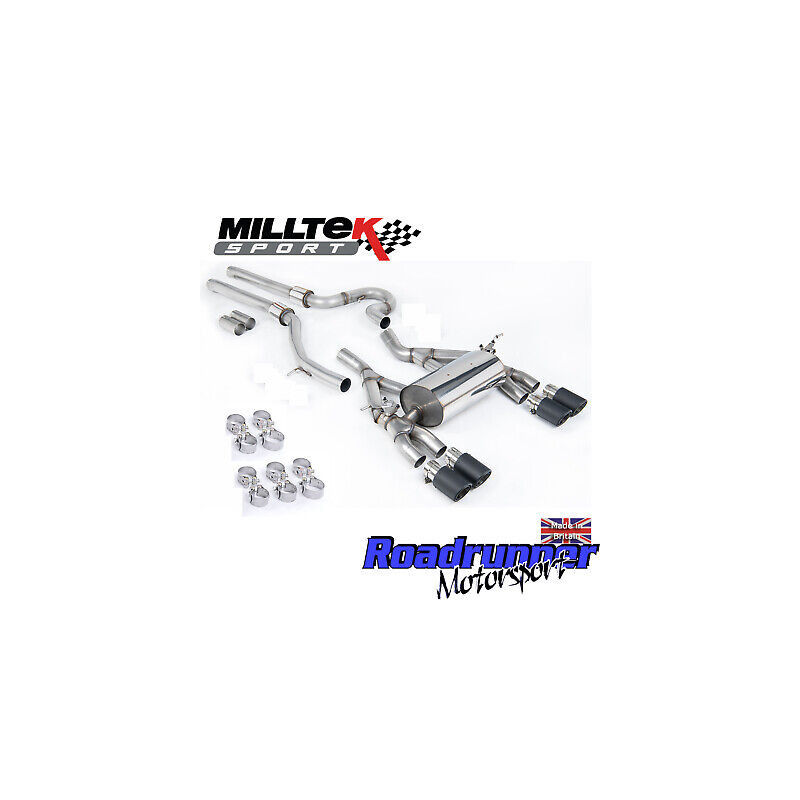 Milltek BMW M4 F82 Exhaust & M3 F80 Equal Length LOUDEST Carbon Tips SSXBM1149 | eBay