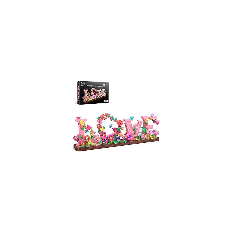 Juego de Construcción Art Love con Flores para Adultos, Regalos para Cumpleaños de Niños, Compromiso para Mujeres, Día de Sa