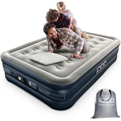 iDOO Colchón Hinchable, Cama Hinchable con Bomba de inflado incorporada.Rápido inflado y desinflado en Tan Solo 3 Minutos,para