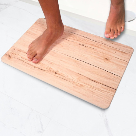 Pure 4Home Alfombra Diatomita Baño 60x40 – Secado Rápido, Antideslizante y Antibacteriana – Alfombrilla Piedra Diatomita S