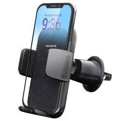 PORTENTUM Soporte Movil Coche | Clip de Gancho de Grado Militar | Suporte Telemovel Carro para Aire Ventilación Sujeta Móvil A
